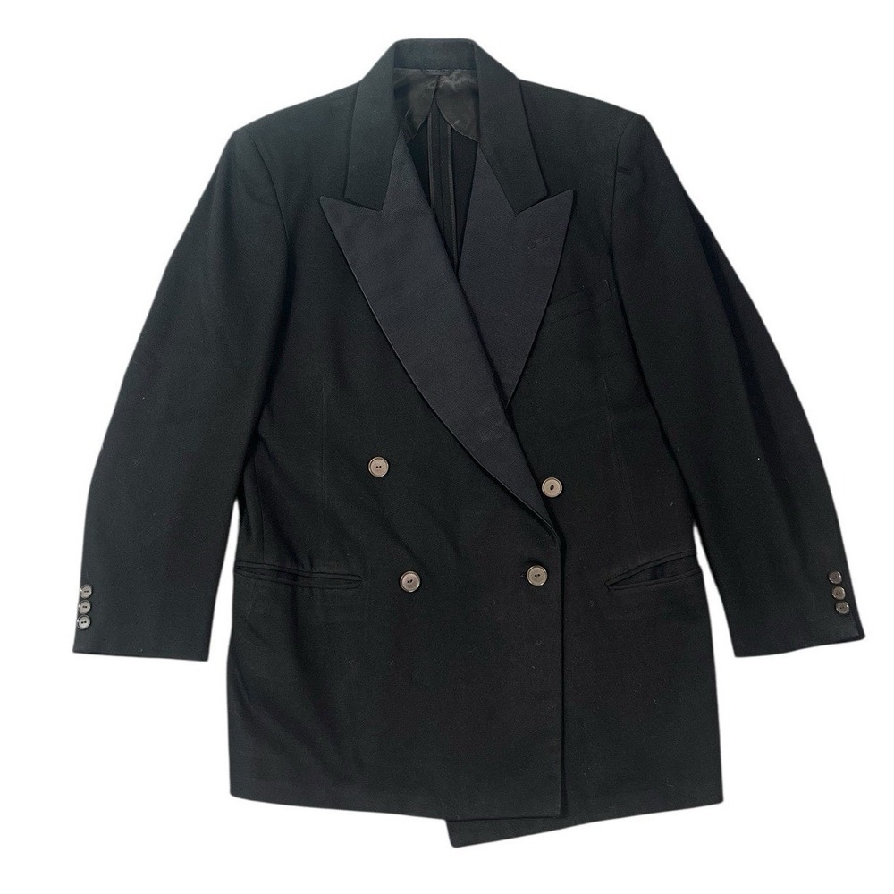 Frankel's Des Moines Iowa "tailored" Black 1950s Peak Lapelled Dinner Jacket 39R